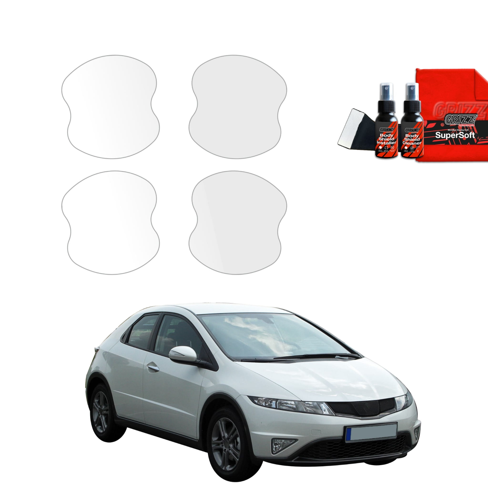4w1 Folia ochronna pod klamki Grizz Protector do Honda Civic 8 Hatchback 5D (2009-2011)