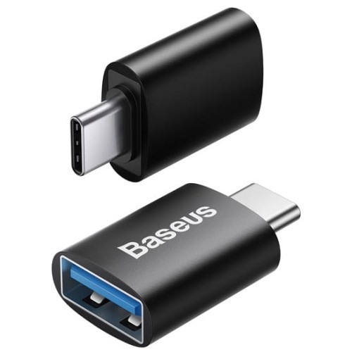 Image of Baseus Ingenuity, Mini OTG adapter, przejściówka USB-C na USB-A, czarna