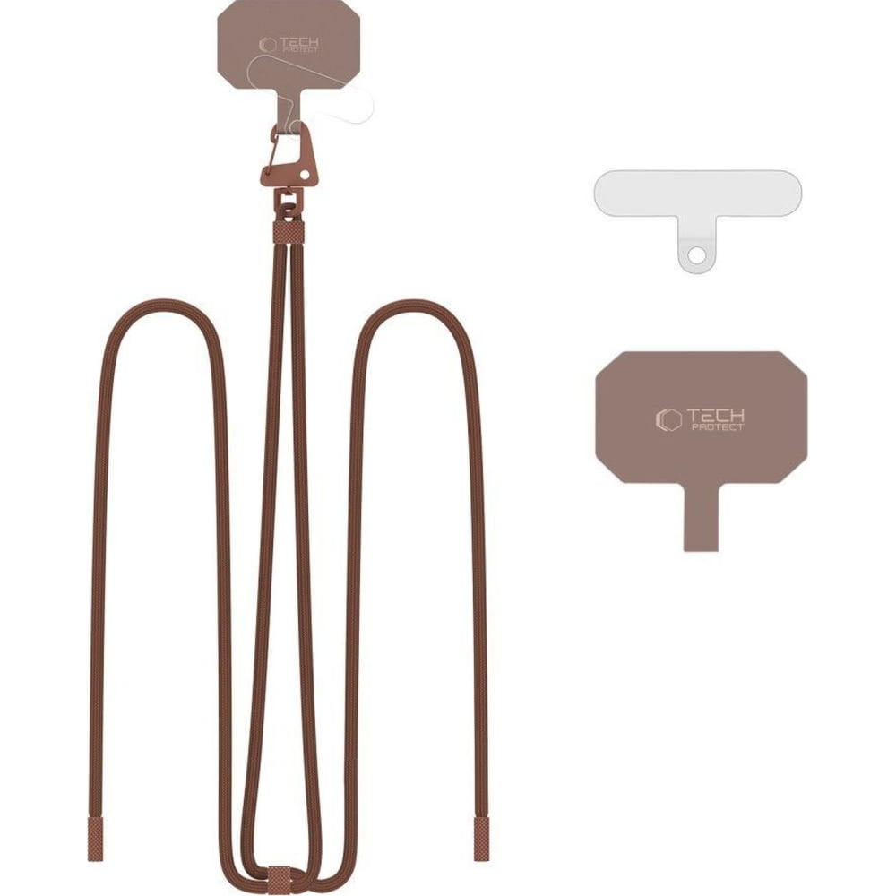 Smyczka na nadgarstek / ramię do telefonu Tech-Protect C5S Rope Crossbody Strap, brązowe