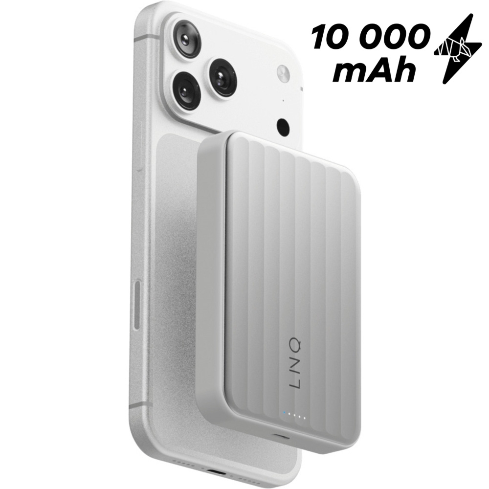 OUTLET: Powerbank magnetyczny Semi-Solid State 10000 mAh, LINQ powered by XTORM, Qi2.2 25 W, USB-C PD 30 W, srebrno-biały
