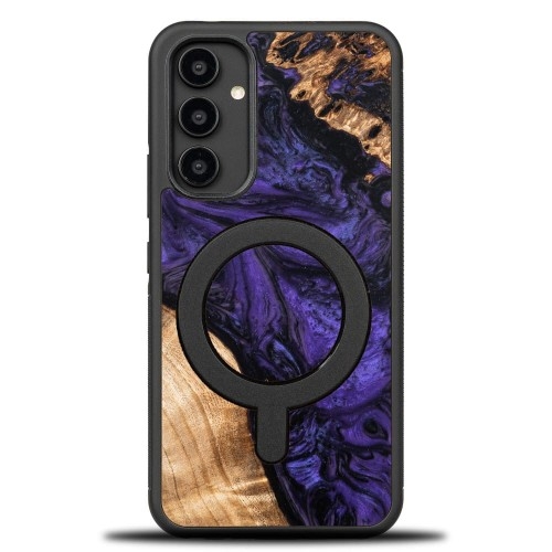 Image of Drewniane etui do Galaxy A54 5G, Bewood Unique Violet do MagSafe