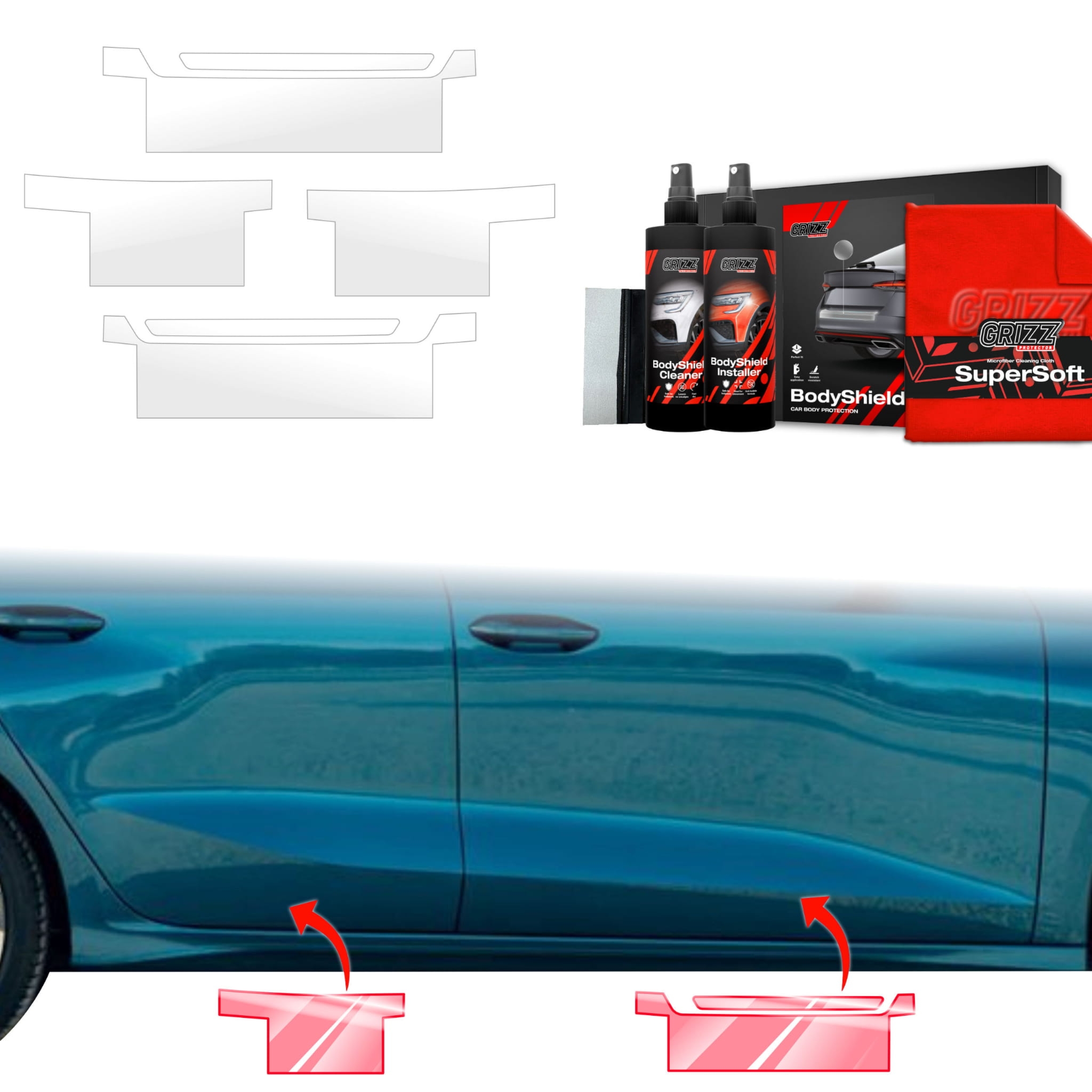 4w1 Folia ochronna na progi Grizz Protector do Audi A3 8Y Sportback (2020-2023)