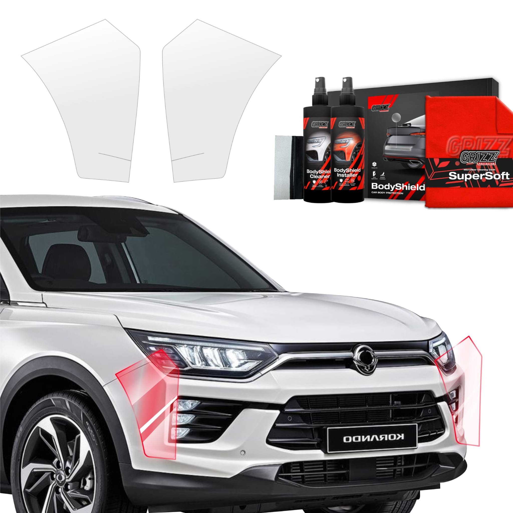 2w1 Folia ochronna Grizz Protector na bok zderzaka do SsangYong Korando (2023-2026)