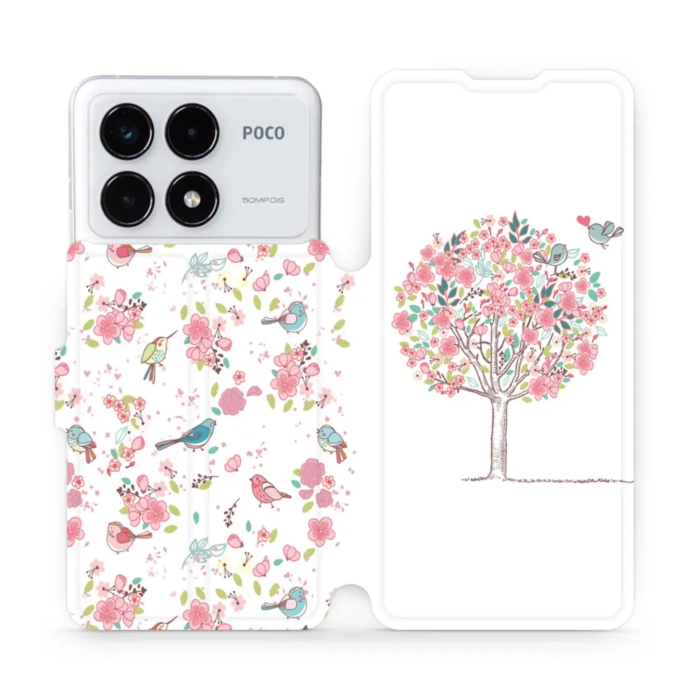Etui z klapką do Xiaomi Poco F6 Pro, Mobiwear Book, różowy gaj