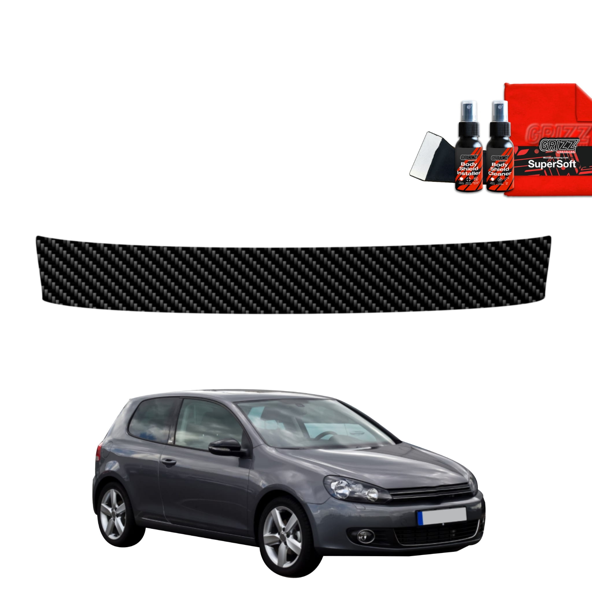 Folia karbonowa Grizz Protector na próg bagażnika do Volkswagen Golf 6 Hatchback 3D (2008-2012)