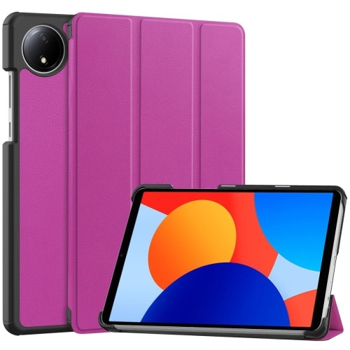 Image of Etui z klapką Bizon Case Tab Croc do Xiaomi Redmi Pad SE 8.7, ciemnofioletowe