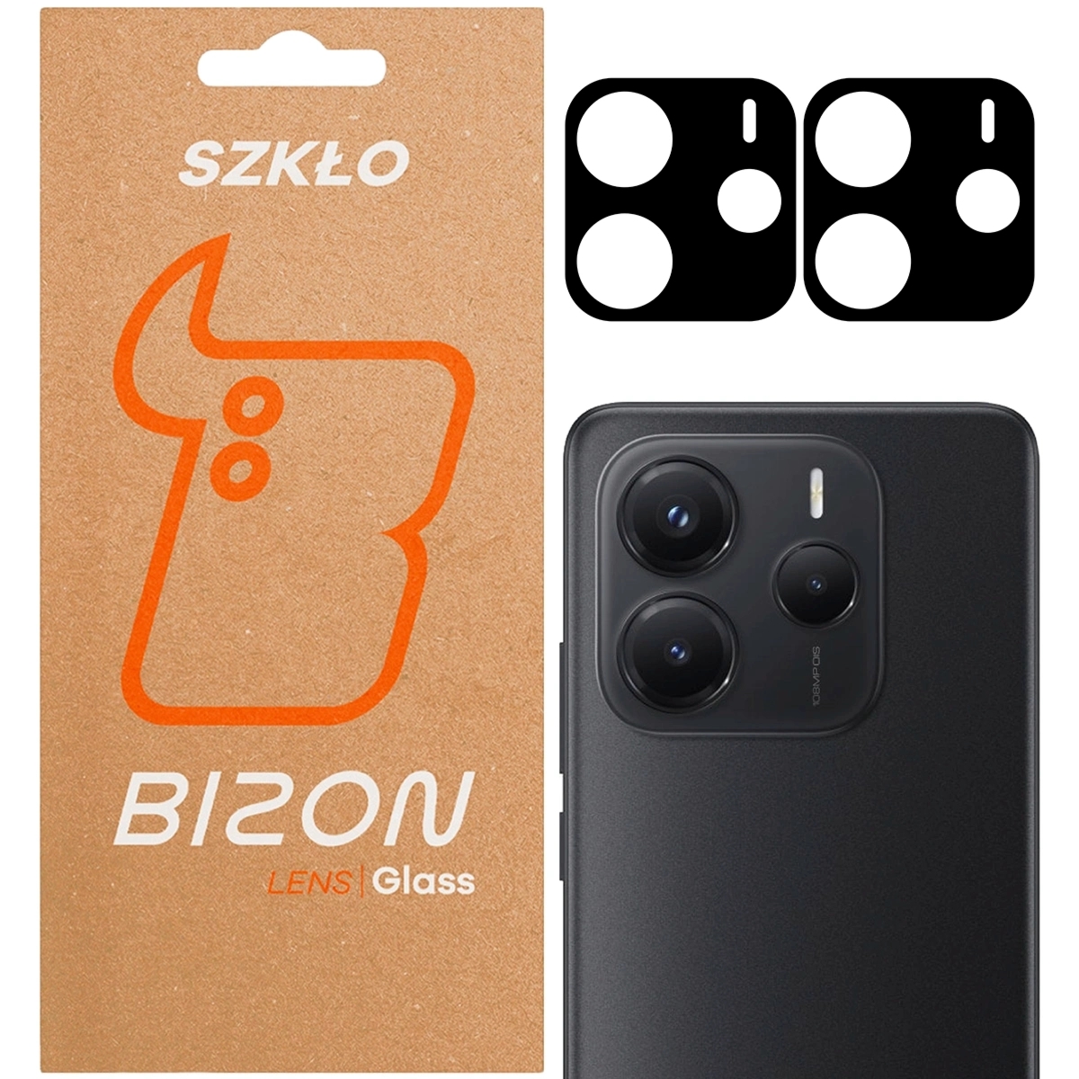Szkło na aparat Bizon Glass Silk Lens do Xiaomi Redmi Note 14 5G, 2 sztuki