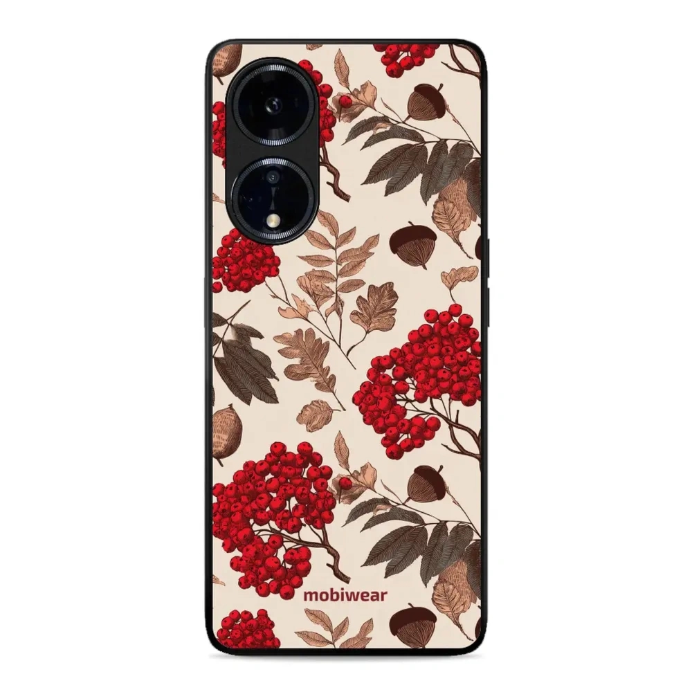 Etui ochronne do OPPO A98, Mobiwear Glossy Case, jarzębina na ecru