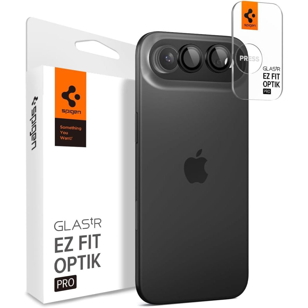 Szkło na aparat Spigen Glas.tR Ez Fit Optik Pro 2-Pack do iPhone Air, czarne