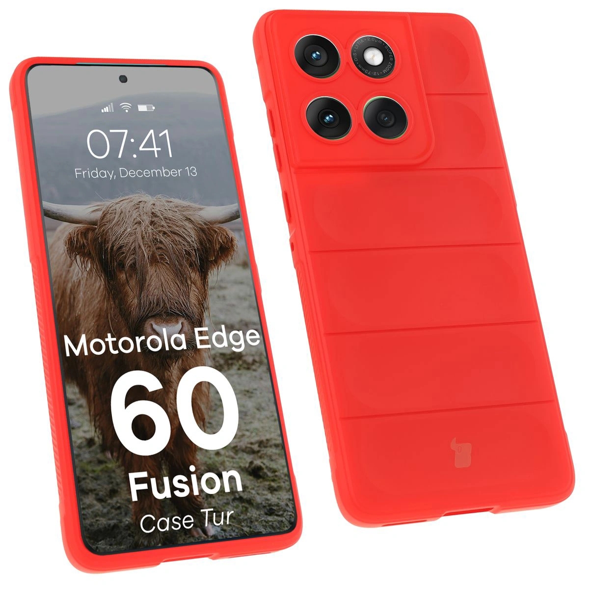 Image of Pancerne etui Bizon Case Tur do Motorola Edge 60 / 60 Fusion, czerwone