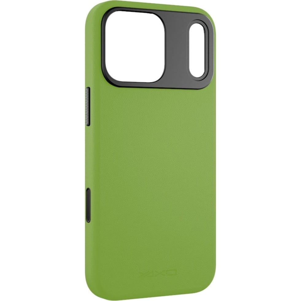 Etui YAXO Leather Gear Slim Case MagSafe do iPhone 17 Pro, zielone