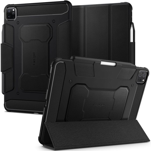 Image of OUTLET: Etui do iPad Pro 11 2022/2021/2020/2018, Spigen Rugged Armor Pro, czarne