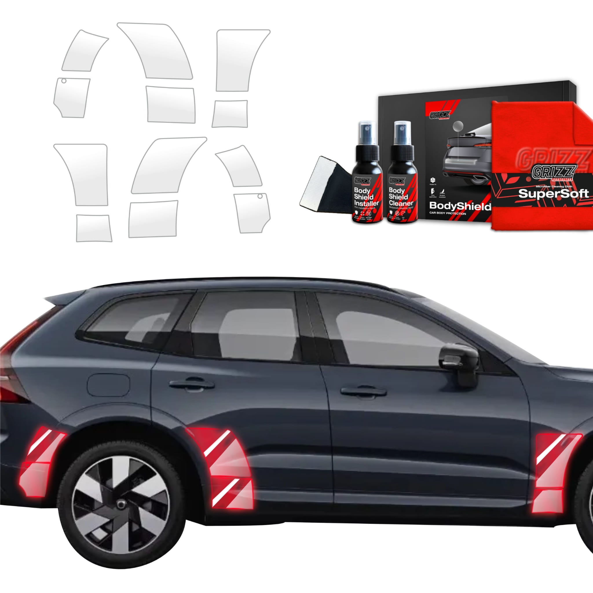 12w1 Folia ochronna Grizz Protector na nadkola do Volvo XC60 2 (2022-2026)