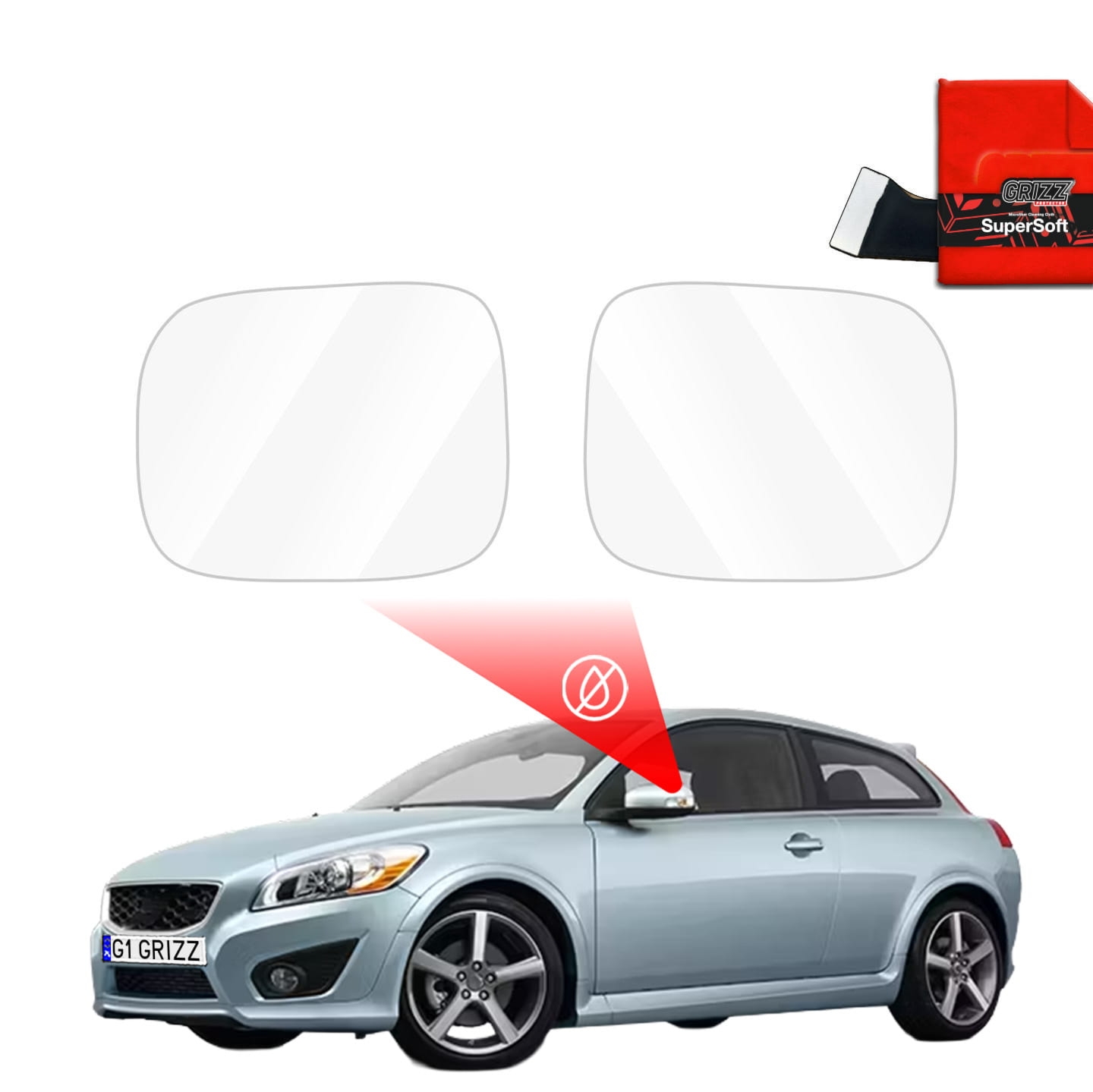Folia przeciwdeszczowa Grizz Protector na lusterka do Volvo C30 (2006-2012)