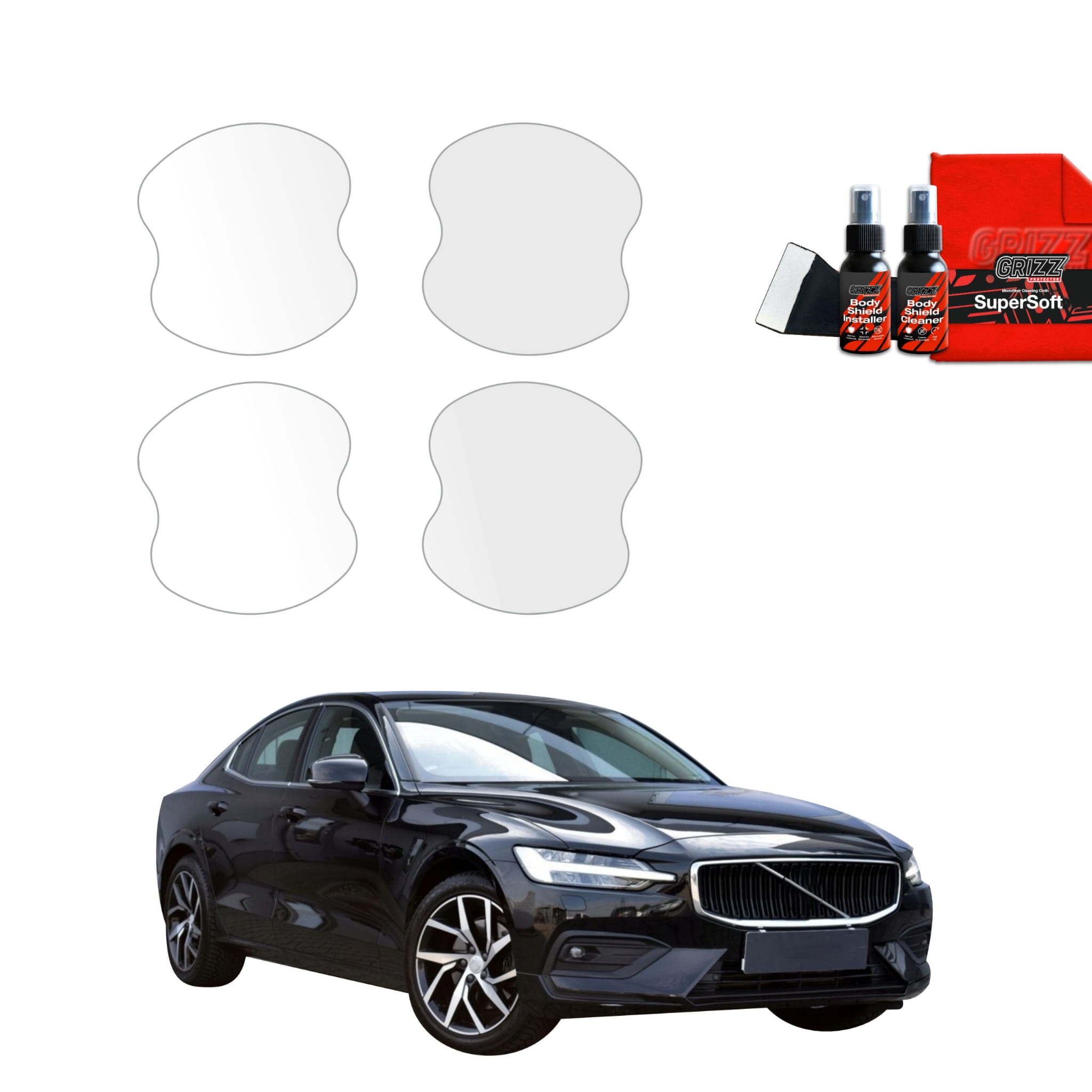 OUTLET: 4w1 Folia ochronna pod klamki Grizz Protector do Volvo S60 3 Sedan 4D (2019-2024)