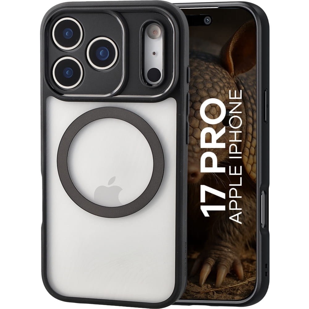 Etui Dux Ducis Aimo Mag do iPhone 17 Pro, przezroczyste z czarną ramką