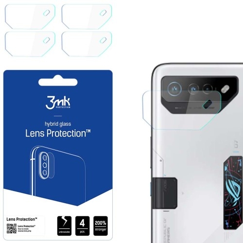 Image of Osłona na aparat 3mk Lens Protection do Asus ROG Phone 7 / 7 Ultimate, 4 zestawy