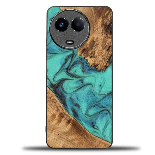 Image of Drewniane etui do Realme 11 5G, Bewood Unique Turquoise