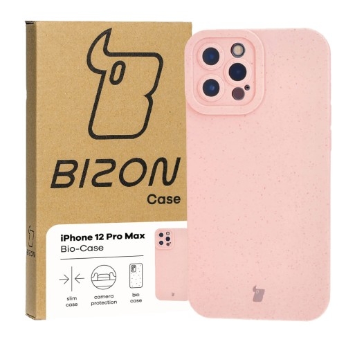 Image of Ekologiczne etui Bizon Bio-Case do iPhone 12 Pro Max, różowe