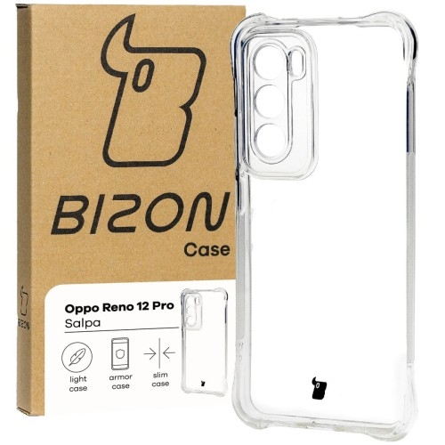 Image of Elastyczne etui Bizon Case Salpa do Oppo Reno 12 Pro, przezroczyste