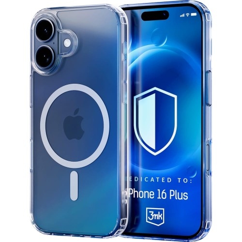 Image of Etui 3mk MagCase do iPhone 16 Plus, przezroczysto-białe