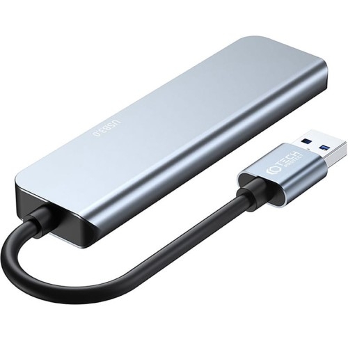 Image of Hub, adapter Tech-Protect V0, 5w1 1x USB-A 3.0, 3x USB-A 2.0, 1x USB-C, szary