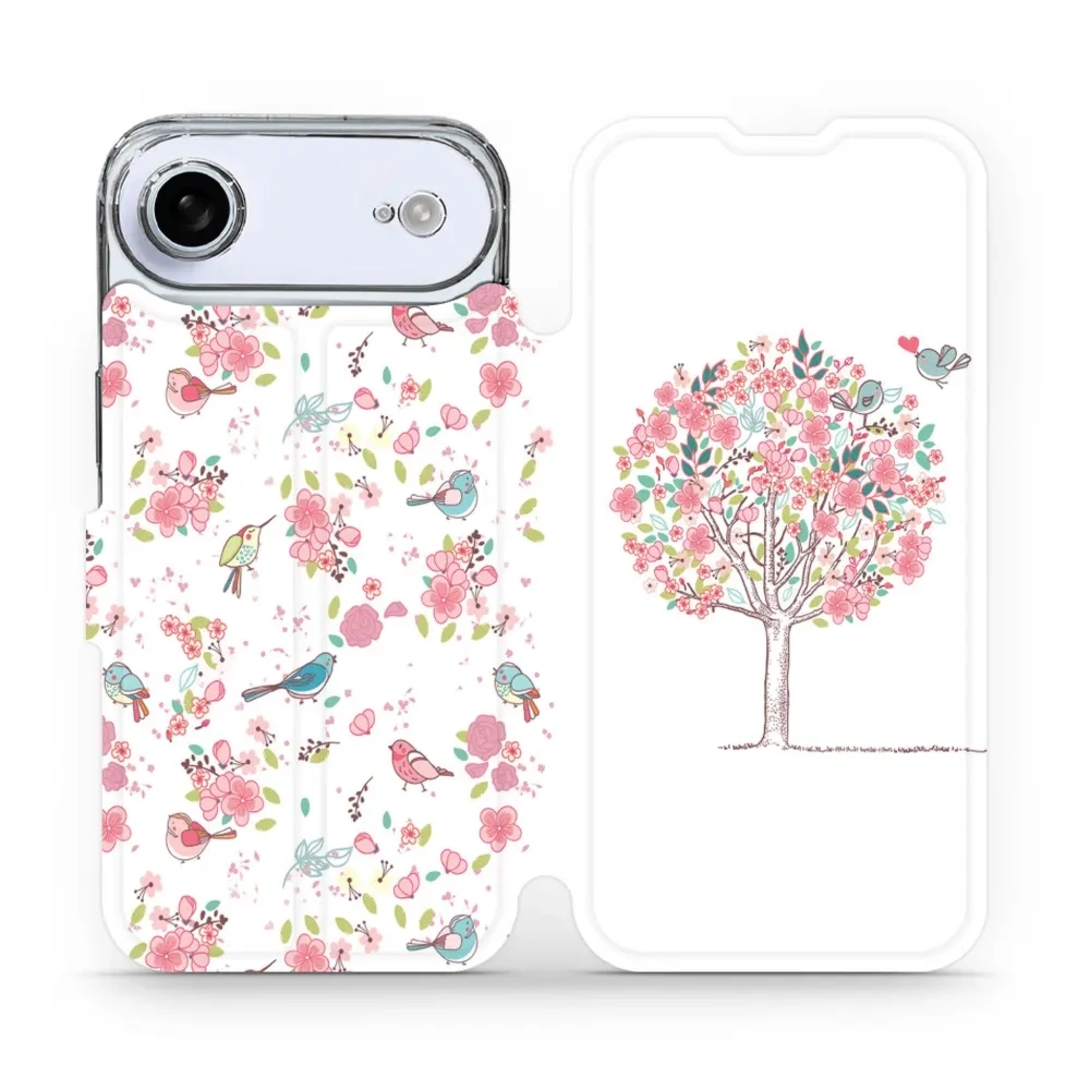 Etui z klapką do iPhone Air, Mobiwear Book, różowy gaj