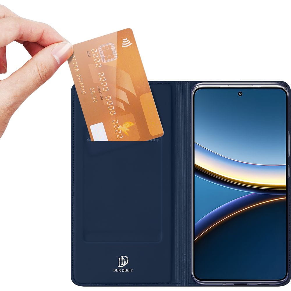Image of Etui z klapką Dux Ducis Skin Pro do Xiaomi POCO F7 Pro, granatowe