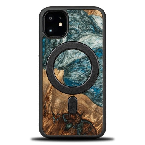 Image of Drewniane etui Bewood iPhone 11, Planets - Ziemia MagSafe