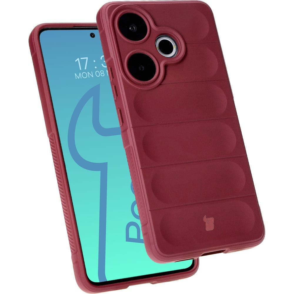 Image of Pancerne etui Bizon Case Tur do Xiaomi Poco F6, burgundowe