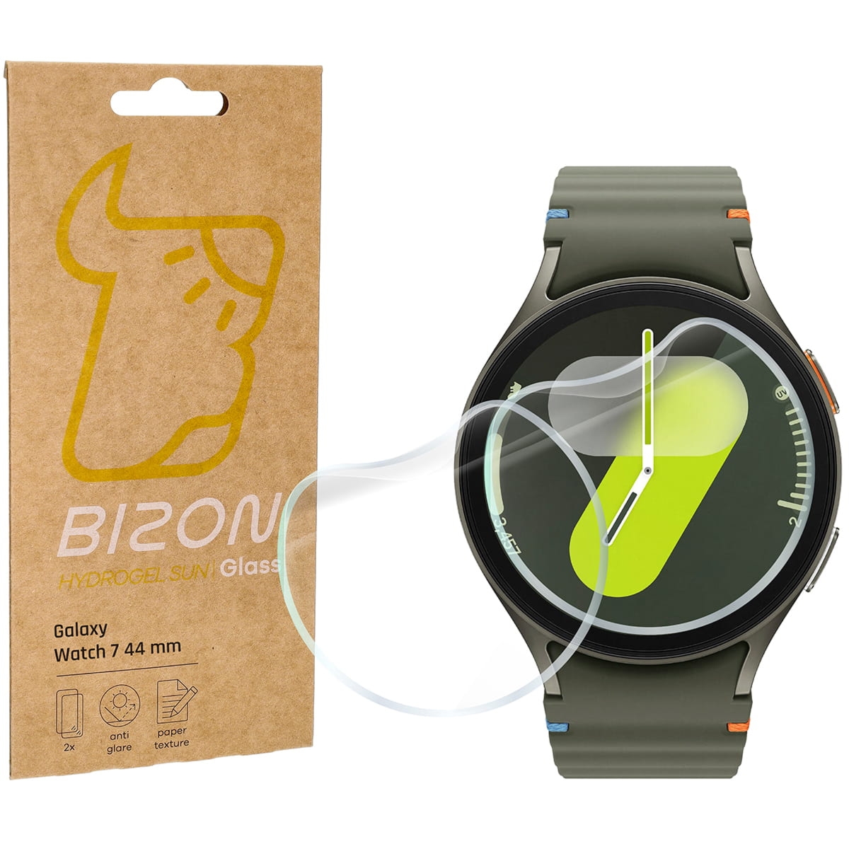 Folia matowa Bizon Watch Film Sun Duo do Galaxy Watch 7 44 mm, 2 sztuki
