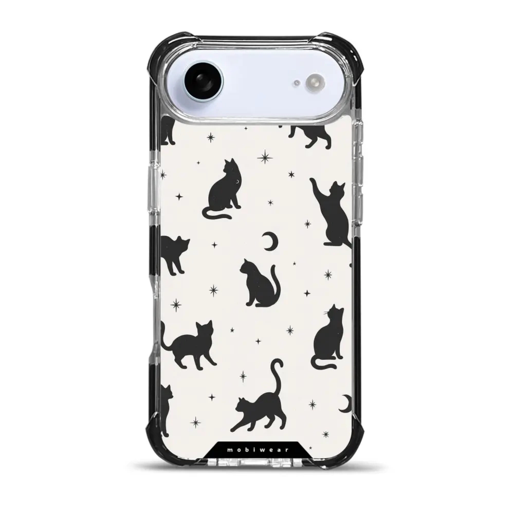 Etui ochronne do iPhone Air do MagSafe, Mobiwear Elite Bumper, kocia noc