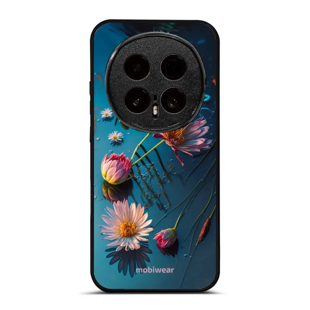 Etui ochronne do Honor Magic8 Pro, Mobiwear Glossy Case, niebiesko-kwieciste