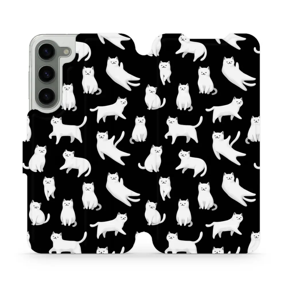 Etui z klapką do Galaxy S23 Plus, Mobiwear Book, kotki luna