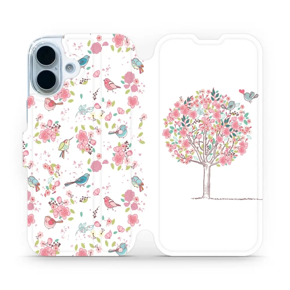 Etui z klapką do iPhone 17, Mobiwear Book, różowy gaj