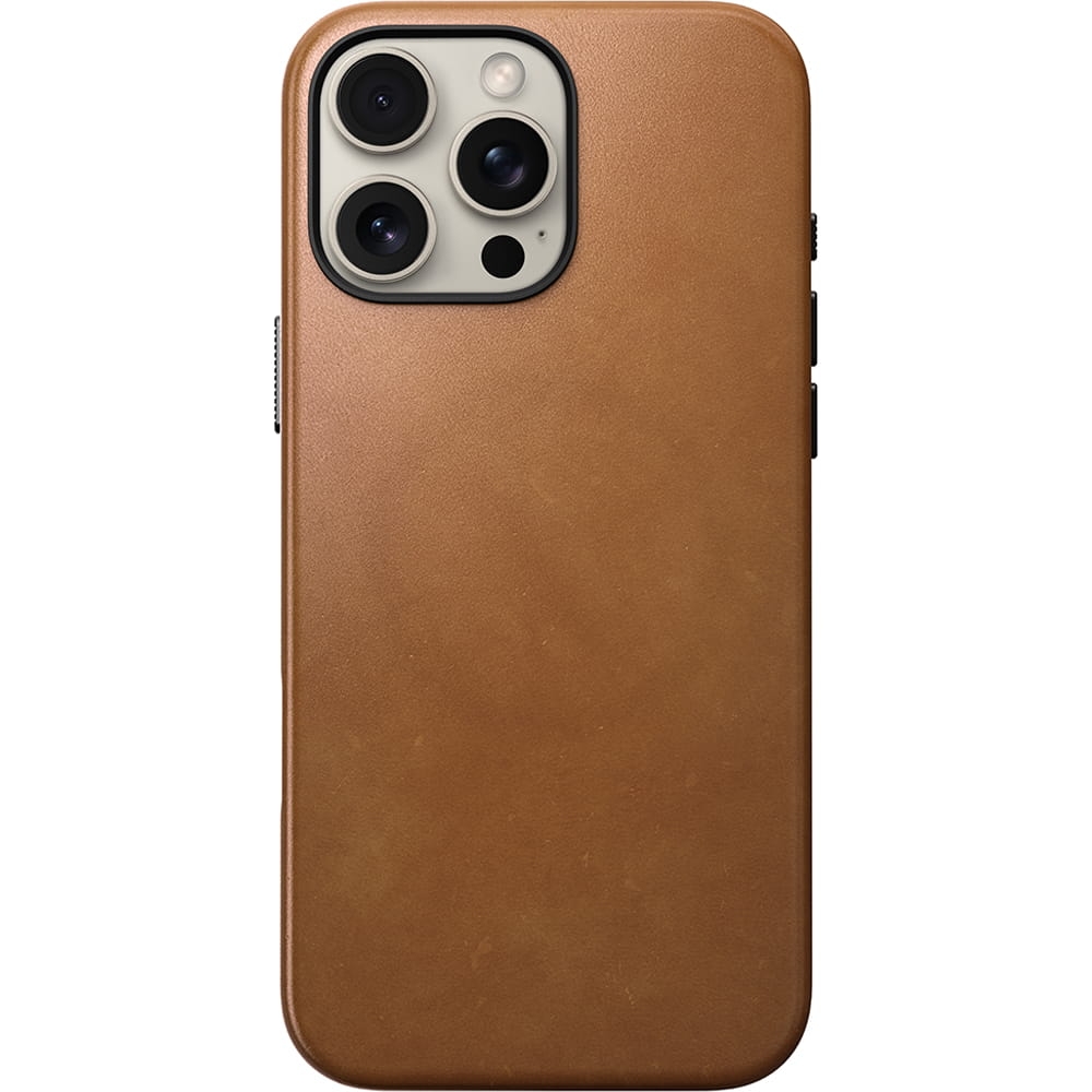 Image of Skórzane etui Nomad Traditional Leather MagSafe do iPhone 16 Pro Max, jasnobrązowe