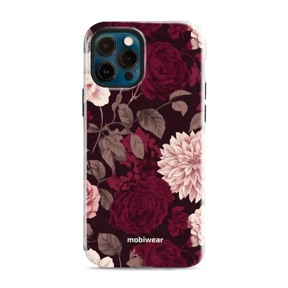 Etui ochronne do iPhone 12 Pro, Mobiwear Elite Pro MagSafe, wino i dalie
