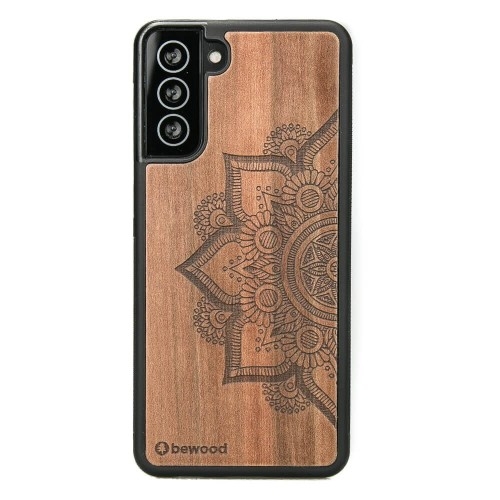 Image of Drewniane etui Bewood do Galaxy S21 FE Mandala Jabłoń