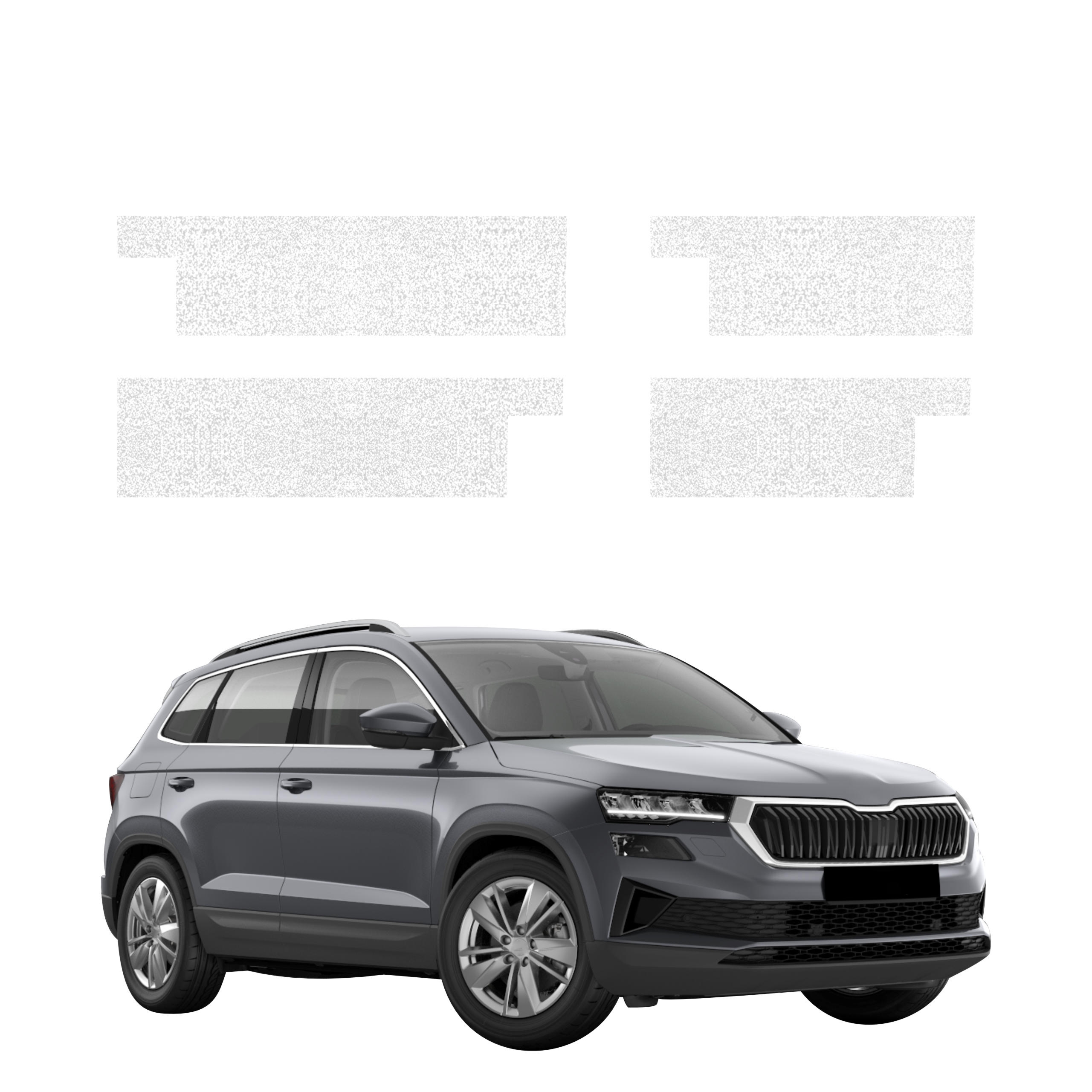 4w1 Biała powłoka techniczna Grizz Protector na progi Skoda Karoq Facelift (2022-2026)