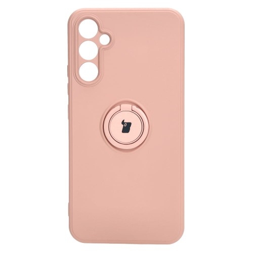 Image of Etui Bizon Case Silicone Ring Sq do Galaxy A34 5G, jasnoróżowe