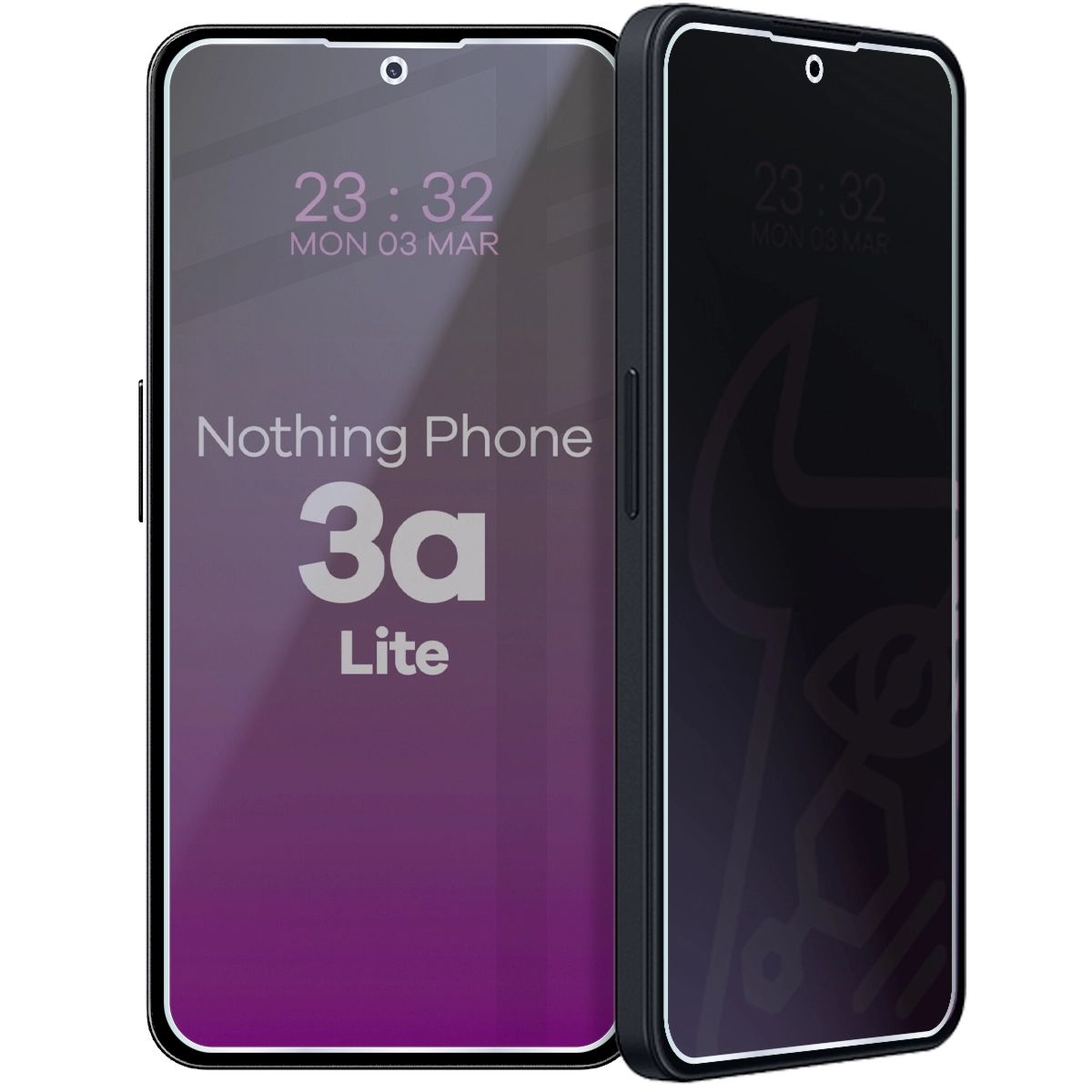 Prywatyzujące szkło hybrydowe Bizon Hybrid Shadow do Nothing Phone (3a) Lite, matowe