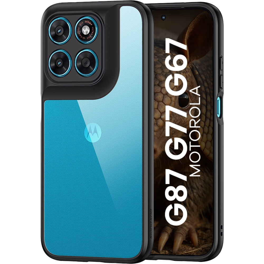 Etui Dux Ducis AIMO do Motorola Moto G87 5G / G77 5G / G67 5G, czarno-przezroczyste
