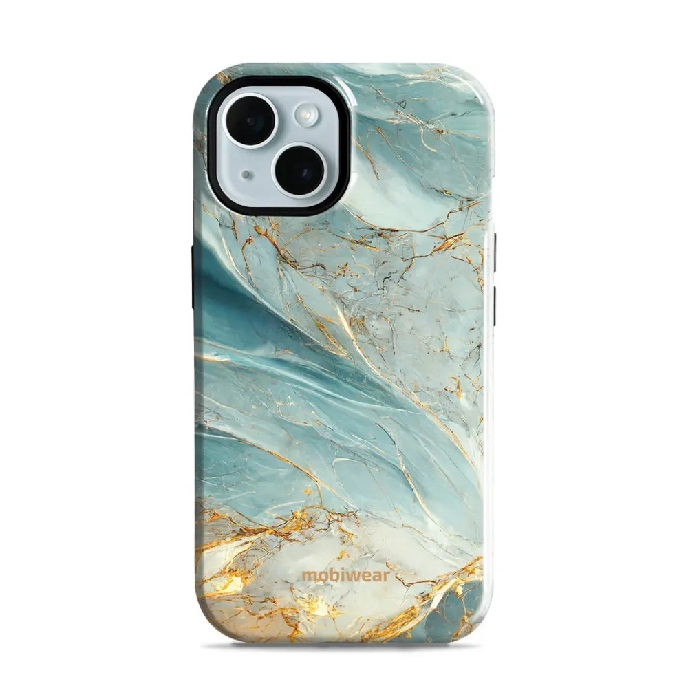 Etui ochronne do iPhone 15, Mobiwear Elite Pro, żyła lazuru