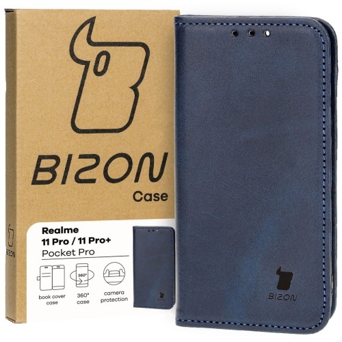 Image of Etui Bizon Case Pocket Pro do Realme 11 Pro / 11 Pro+, granatowe