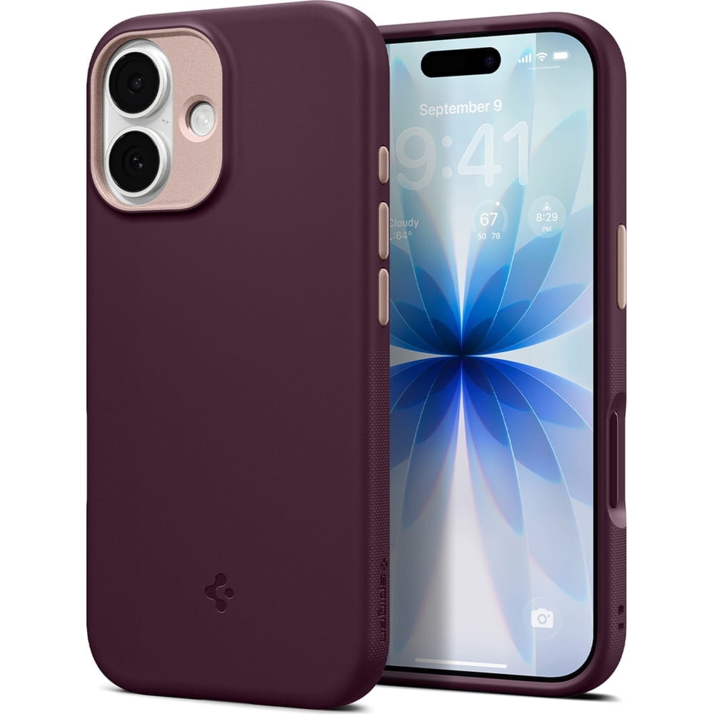 Etui Spigen Nano Pop Mag do MagSafe do iPhone 17, bordowo-różowe