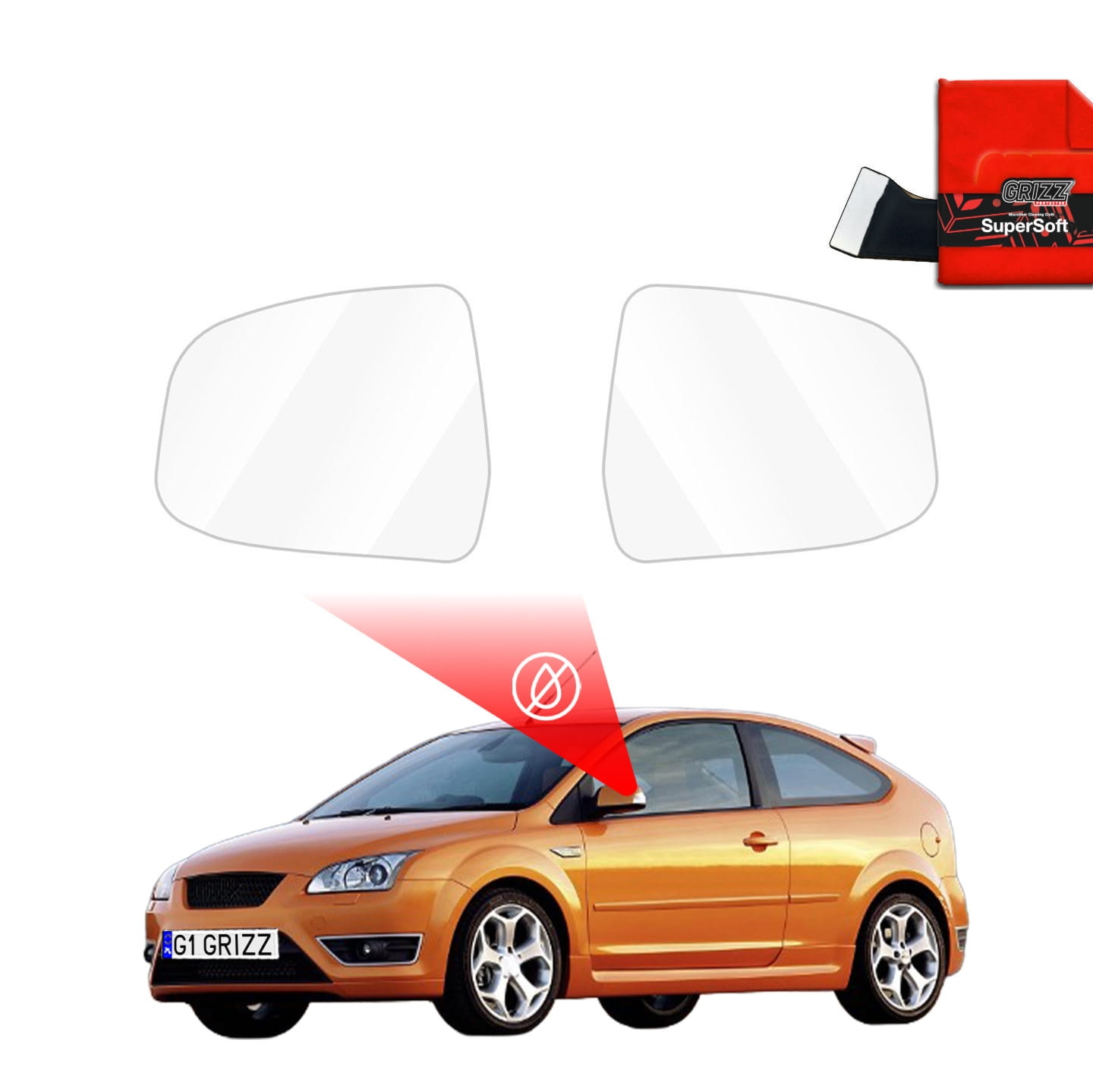 Folia przeciwdeszczowa Grizz Protector na lusterka do Ford Focus 2 (2004-2012)