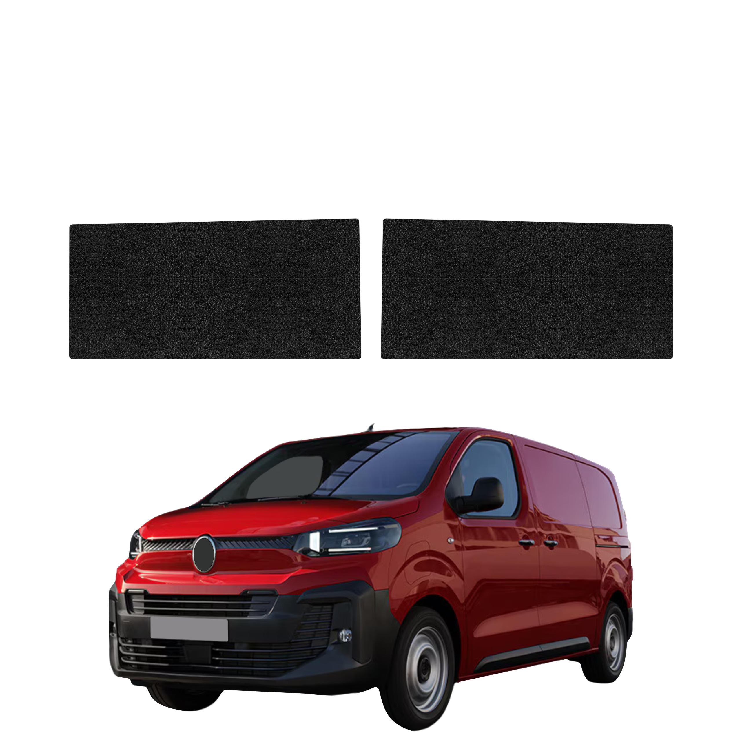 2w1 Czarna powłoka techniczna Grizz Protector na przednie progi bez wcięcia Citroen Jumpy (2024-2026)
