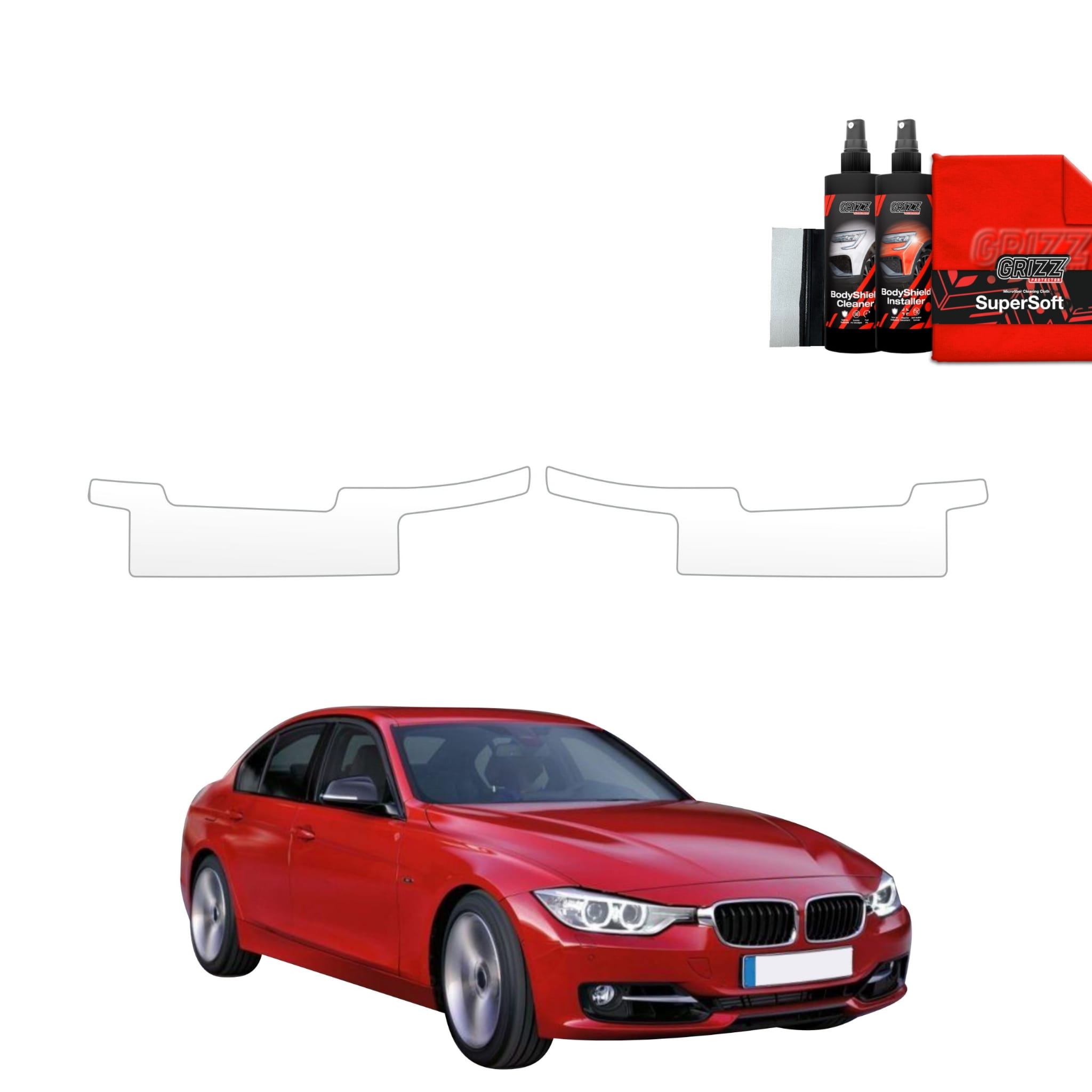2w1 Folia ochronna na progi Grizz Protector do BMW 3 F30 Sedan Pre-LCI (2011-2015)