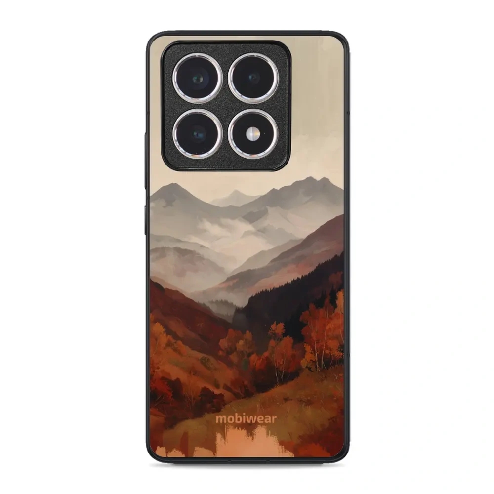 Etui ochronne do Xiaomi 14T, Mobiwear Glossy Case, mglista dolina w górach
