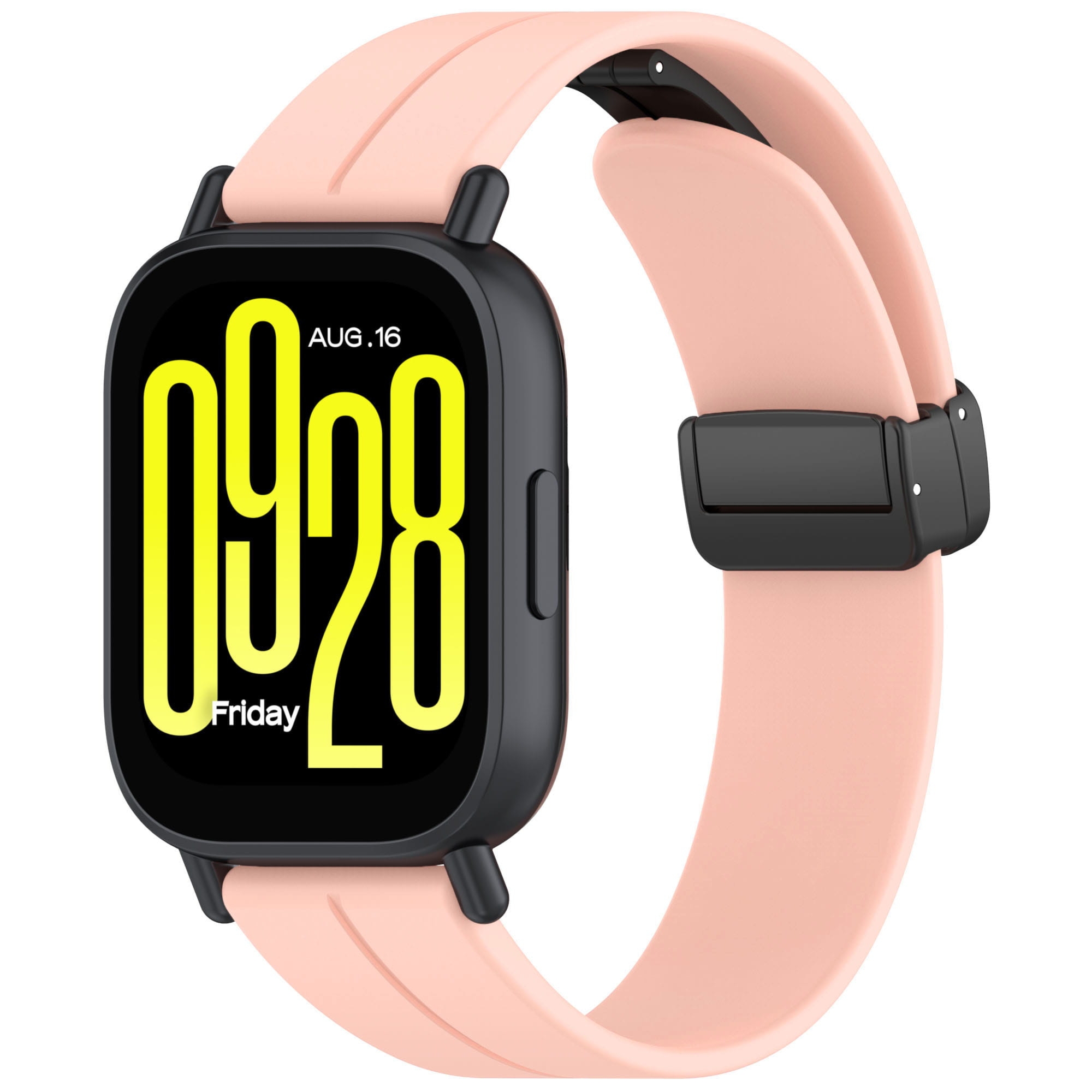 Silikonowy pasek Bizon Strap Watch Silicone L 22 mm do smartwatcha, różowy